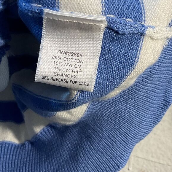 Pendleton ladies sweater cardigan small blue white nautical academia casual day - Picture 3 of 11